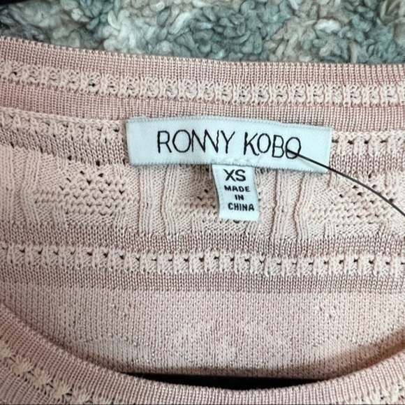 Ronny Kobo womens pink stretch Christina Pointelle dress size XS - Picture 14 of 16